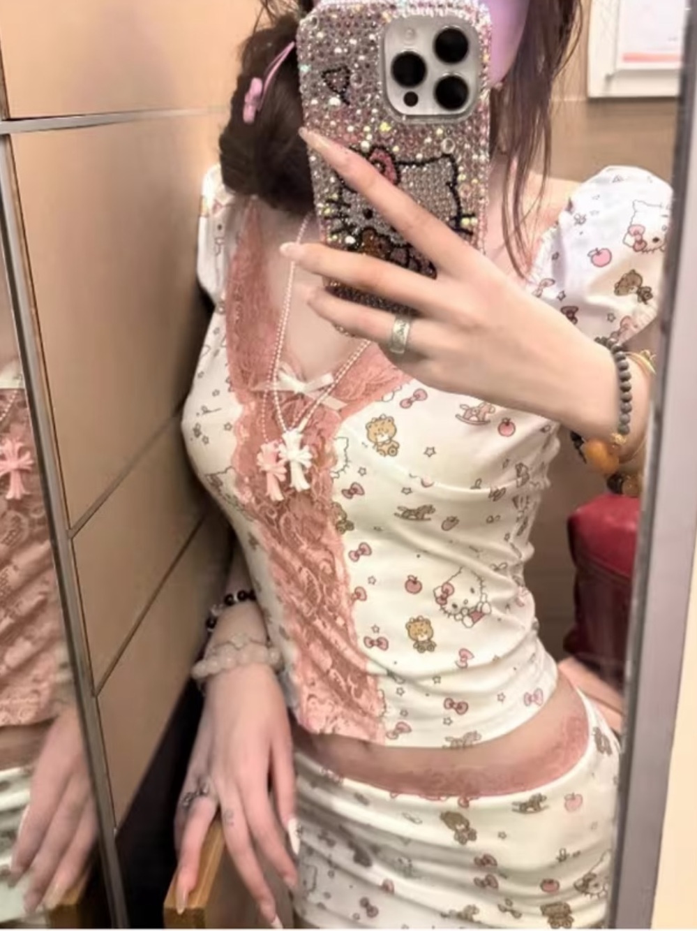 Pastel Kawaii Top & Skirt Set